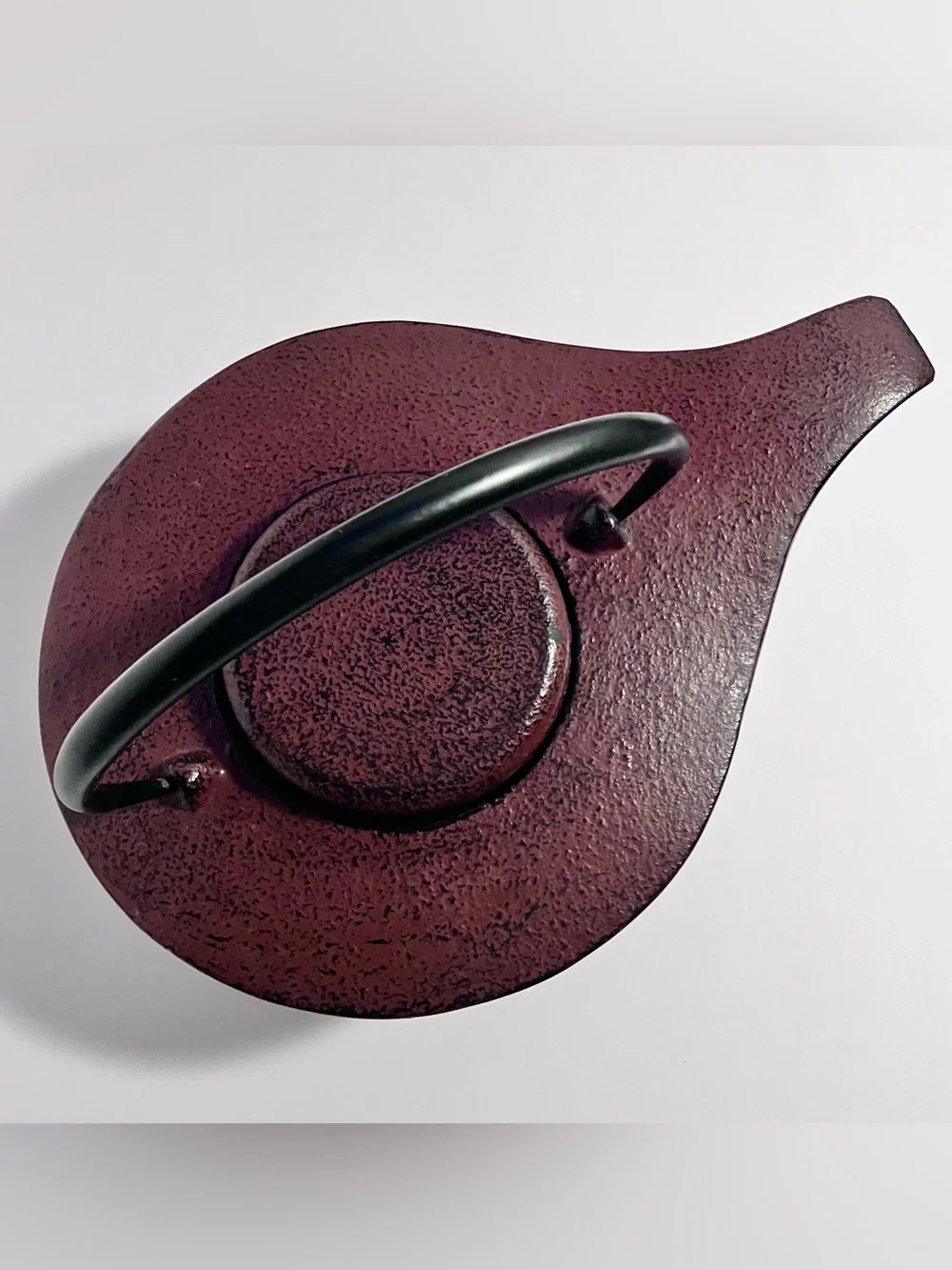 Nanbu Tekki HIKIFUNE TETSUBIN Cast Iron JAPANESE KETTLE / Orange-Red / SOME WEAR